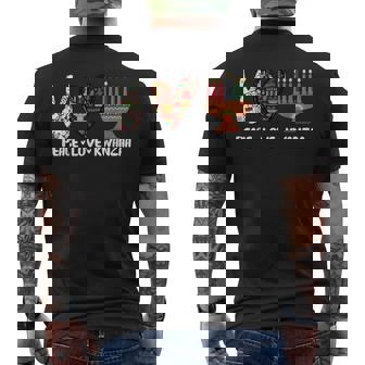 Peace Love Kwanzaa Pajamas African Happy Kwanzaa Matching Men's T-shirt Back Print | Mazezy