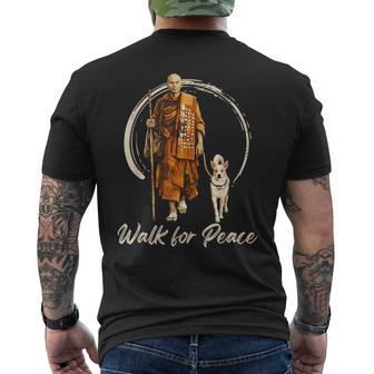 Peace Walking Monks And Aloka Dog Walk For Peace T-shirt da uomo con stampa posteriore - Novitaregali