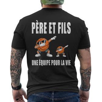 Père Et Fils Basketball Dab Papa Basketteur Fête Des Pères T-shirt imprimé au dos - Cadeauxyz