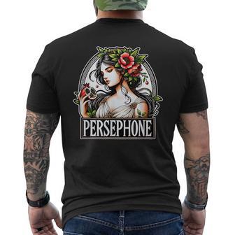 Persephone Greek Goddess Spring Ancient Greece Pomegranates Men's T-shirt Back Print - Thegiftio UK