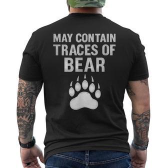 Peut Contenir Des Traces De Pattes D'ours Grunge T-shirt imprimé au dos - Cadeauxyz