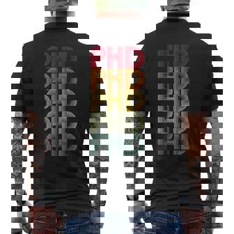 Phdレトロドクターphdスクールファニー。 メンズTシャツ バックプリント - Kawaiitshirt