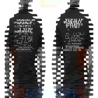 Physiktudent Physiker Wissenschaft Ist Rational Außer Quantenphysik Herren Interessiert An Physik -Chwarz Klassisch Geschnitten-Ausschnitt Halbarm T-Shirt mit Rückendruck - Geschenkecke