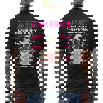 I Am Pibble Dog Puppy Wash Clean My Belly Meme Men's T-shirt Back Print | Seseable UK