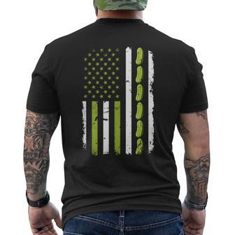 Pickle Cucumber Usa American Flag Pickle Lovers 4Th Of July Men's T-shirt Back Print - Thegiftio UK