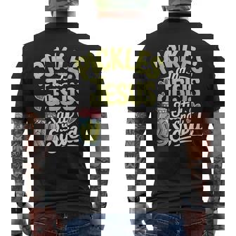 Pickles And Jesus Salty And Saved Men's T-shirt Back Print | Seseable UK