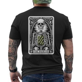 The Pickles Tarot Card Skeleton Canning Season Gardener Men's T-shirt Back Print - Thegiftio UK