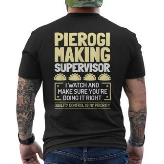 Pierogi Making Supervisor I Pierogi Men's T-shirt Back Print - Thegiftio UK