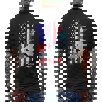 Pigeon Breeders Racing Pigeon Bird 4th Of July USA Patriotic Men's Back Print T-Shirt | Mazezy