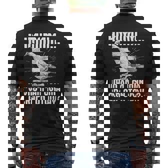 Pigeon Who Am I Gonna Crap On Today Pigeon Men's Back Print T-Shirt | Mazezy