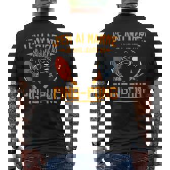 Ping Pong Accessoires Humoristique Noir Adulte Petit T-shirt imprimé au dos - Cadeauxyz