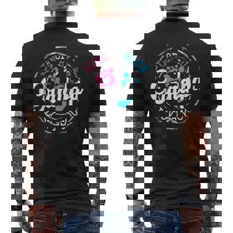 Pink Or Blue Grandpa Loves You Gender Reveal Family Men's T-shirt Back Print | Seseable CA