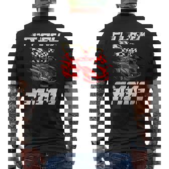 Pit Crew Mimi Race Car Birthday Racing Car Family Men's T-shirt Back Print - Thegiftio