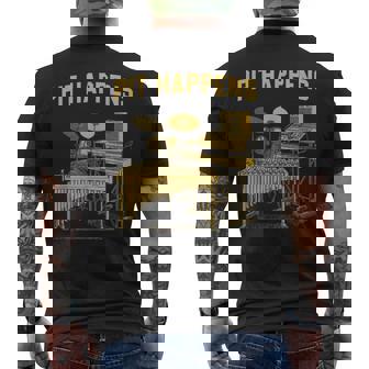 Pit Happens For Marching Band Percussion Drumline Men's T-shirt Back Print - Thegiftio