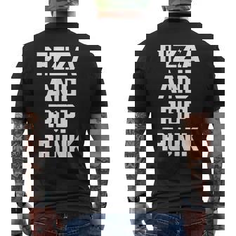 Pizza & Pop Punk Divertente Detto Musicale Pop Punk T-shirt da uomo con stampa posteriore - Novitaregali