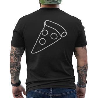 Pizza Minimalismus T-Shirt mit Rückendruck - Geschenkecke