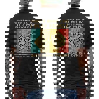 I Play Farkle And I Know Things Vintage Farkle Men's T-shirt Back Print - Thegiftio