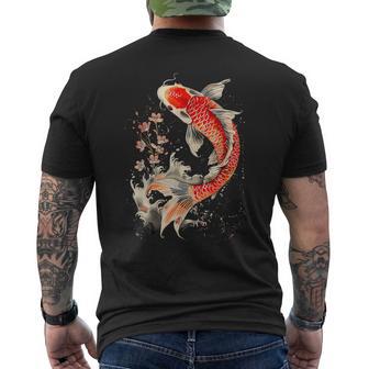 Poisson Koi Japonais Et Fleurs Natation Poisson Tatouage T-shirt imprimé au dos - Cadeauxyz