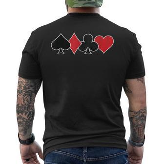 Poker Player Poker Cards Vintage Poker Men's T-shirt Back Print - Thegiftio UK