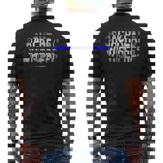 Police Birthday Gag Present Crackhead Whisperer Men's T-shirt Back Print | Mazezy