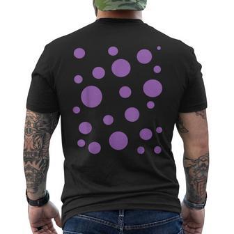 Polka Dot Purple Bubble Dalmatian Simple Abstract Men's T-shirt Back Print - Thegiftio UK