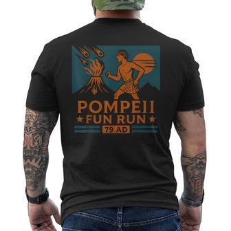 Pompeii Fun Run 79 Ad Volcano Geography Volcanologist Men's T-shirt Back Print - Thegiftio UK