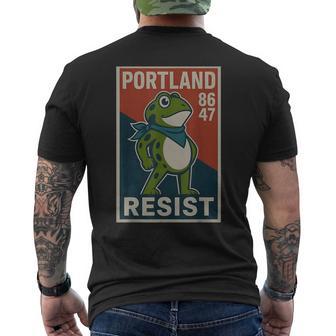 Portland 8647 Frog Resist Protest Retro Vintage Men's T-shirt Back Print - Thegiftio UK