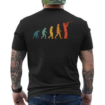 Posaune Evolution Retro Posaunenspieler Posaunist Musiker T-Shirt mit Rückendruck - Seseable