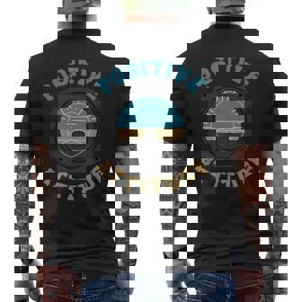 Positive Attitude Pilot Men's T-shirt Back Print | Mazezy