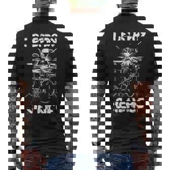 Poulpe Jouant De La Batterie Drumming Band Musique Musicien T-shirt imprimé au dos - Cadeauxyz