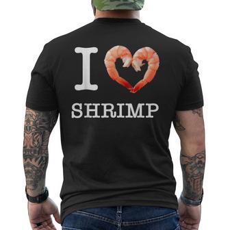 Pour Les Amateurs De Crevettes I Lovehrimp Texte Blanc T-shirt imprimé au dos - Cadeauxyz