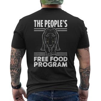 Powerful Panther The People's Free Food Program Men's T-shirt Back Print | Mazezy