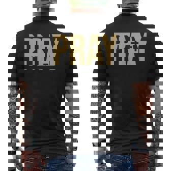 Pray The Word Pray On A Men's T-shirt Back Print | Mazezy