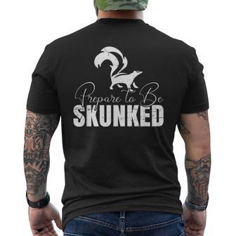 Prepare To Be Skunked Lovers Cribbage Game Men's T-shirt Back Print - Thegiftio UK