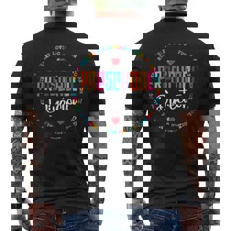 Preschool Director Back To School Daycare Appreciation Thank Men's Back Print T-Shirt | Mazezy