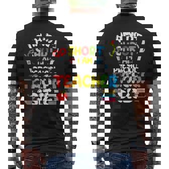 Preschool Teacher Pre-K Back To School I'm Not Short Men's Back Print T-Shirt | Mazezy