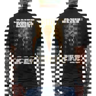 President Of Peace Pro Trump Peace President Patriotic Men's T-shirt Back Print - Seseable