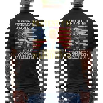 Pretend I'm George Washington Vintage Halloween Costume Men's T-shirt Back Print | Mazezy