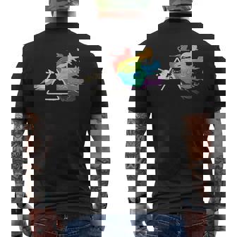 Pride Rainbow Cats Prisma Progressive Rock Artrock LGBTQ Tank Top Men's Back Print T-Shirt | Mazezy