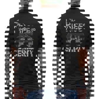 Princess Security Protection Matching Family Birthday Men's T-shirt Back Print - Monsterry