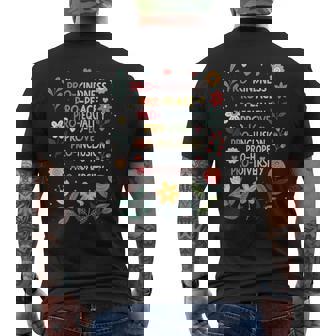 Pro Kindness Peace Equality Love Inclusion Hope Diversity Men's T-shirt Back Print - Monsterry