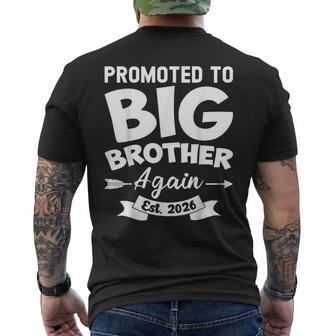 Promoted To Big Brother Again 2026 Baby Announcement Sibling Men's T-shirt Back Print - Thegiftio UK