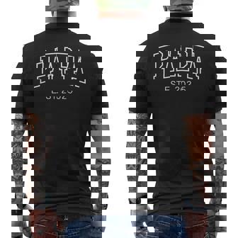 Promoted To Papa Est 2025 Dad To Be First Time Dad Men's T-shirt Back Print - Monsterry