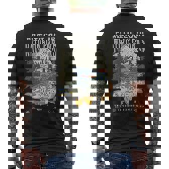 Protect National Parks Retro Fishing Nature Lover Mountain Men's T-shirt Back Print - Thegiftio