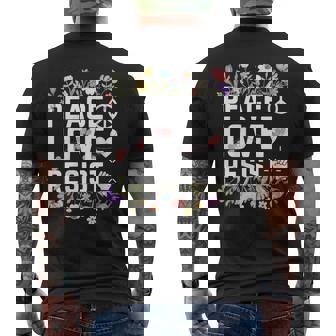 Protest Peace Love Floral Resist Men's T-shirt Back Print | Seseable FR