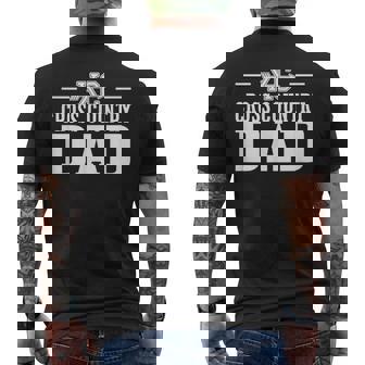 Proud Cross Country Dad Team Love Spirit Cc Parent Men's T-shirt Back Print - Thegiftio