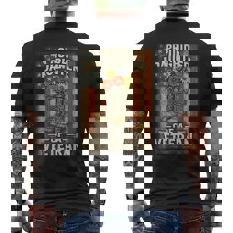 Proud Daughter Veteran Day American Flag Military Men's T-shirt Back Print | Mazezy