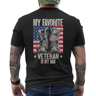 Proud My Favorite Veteran Is My Father Veteran's Day Men's T-shirt Back Print - Thegiftio UK