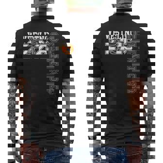 Proud Mom Of A Wrestling Senior 2026 Men's T-shirt Back Print | Seseable CA