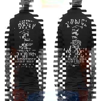 Proud Skeleton I Survived My Mom's Doctorate Degree Vintage Men's T-shirt Back Print | Seseable CA